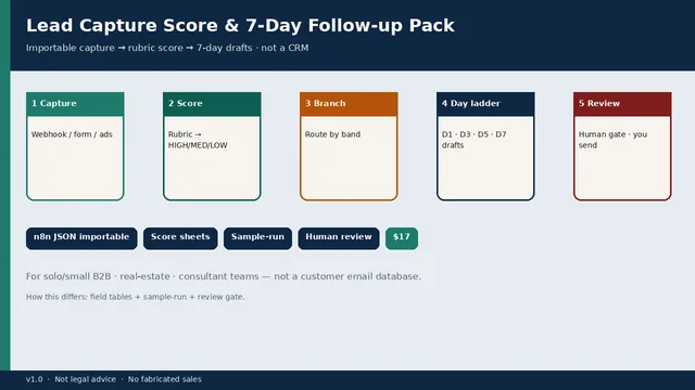 Lead Capture Score & 7-Day Follow-up Pack cover